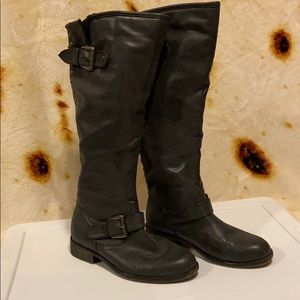 Madden Girl Cactuss Grey Studded Moto riding Boot